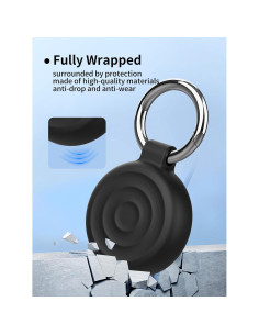 Funda Protectora de Silicona Votlik para Etiquetas Localizadoras - Negra (Paquete de 4) 2