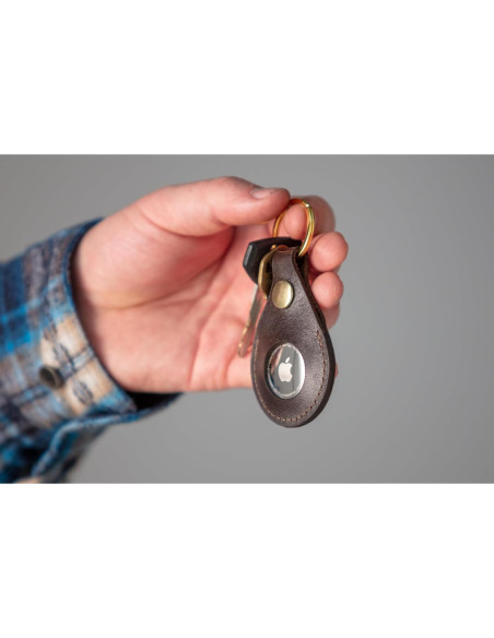 Cadena de Llave de Cuero Premium The Tulip Tree para AirTag/Moto Tag