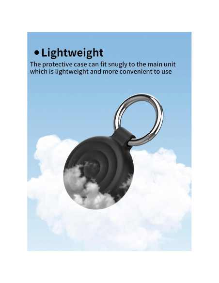 Funda Protectora de Silicona Votlik para Etiquetas Localizadoras - Negra (Paquete de 4)