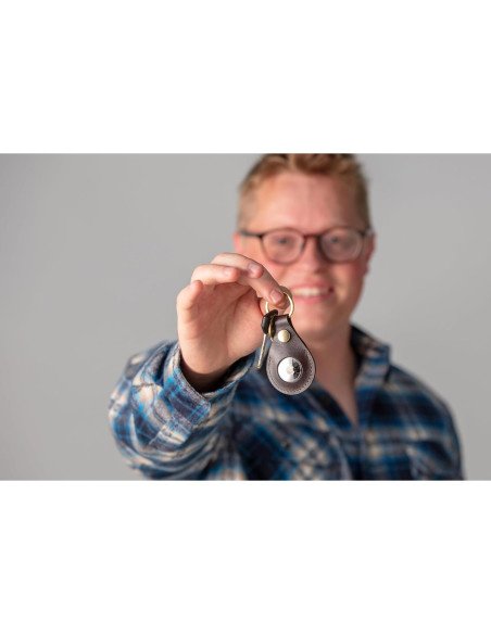 Cadena de Llave de Cuero Premium The Tulip Tree para AirTag/Moto Tag