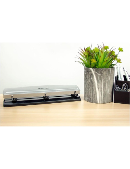 Perforadora Bostitch HP12 de 3 Agujeros, Metal, 12 Hojas