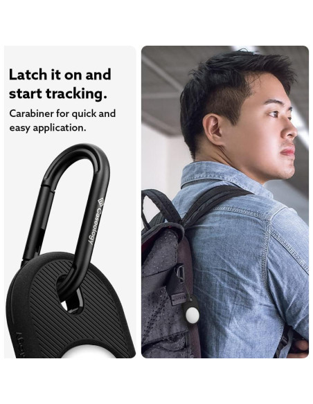 Funda Caseology Vault para Apple AirTag 2021 - Negro Mate