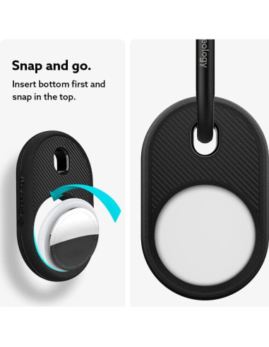 Funda Caseology Vault para Apple AirTag 2021 - Negro Mate