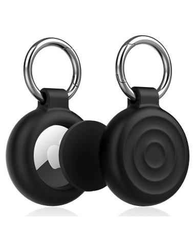 Funda de Silicona para Airtag EIZLXQ - Paquete de 2 Negro