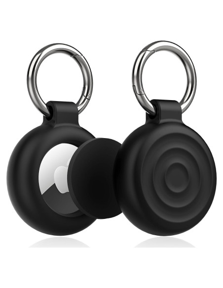 Funda de Silicona para Airtag EIZLXQ - Paquete de 2 Negro