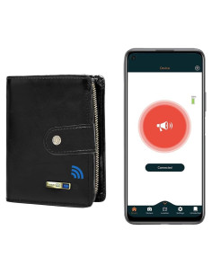 Billetera Bifold Bluetooth Anti-Pérdida Donmia Negra
