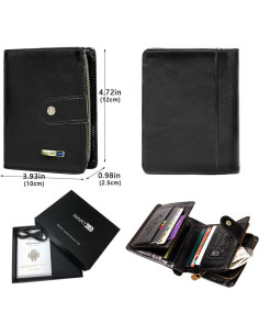 Billetera Bifold Bluetooth Anti-Pérdida Donmia Negra 2