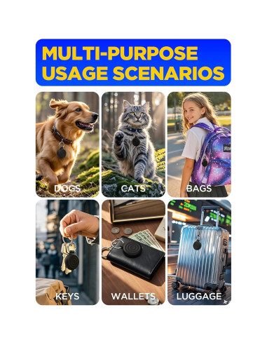 Funda de Silicona para Airtag EIZLXQ - Paquete de 2 Negro