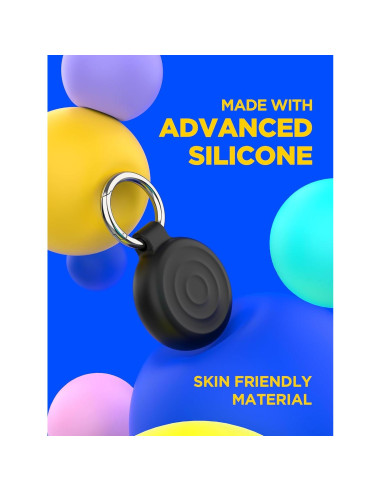 Funda de Silicona para Airtag EIZLXQ - Paquete de 2 Negro