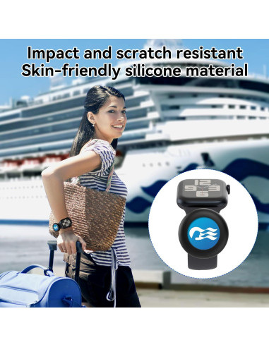 Adaptador Medallón Ocean SPOMOX Negro para Reloj y Airtag