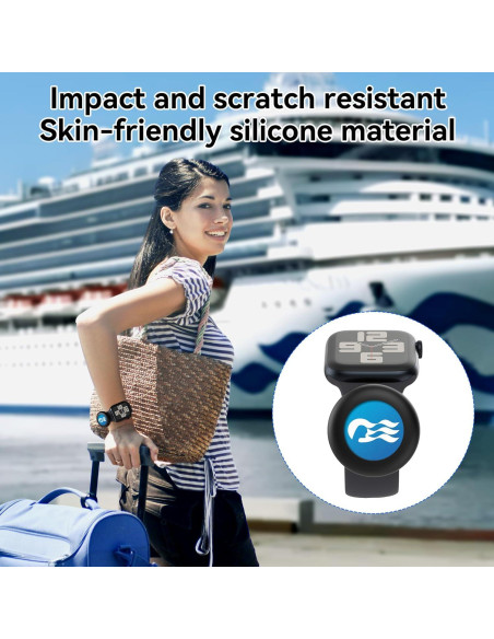 Adaptador Medallón Ocean SPOMOX Negro para Reloj y Airtag