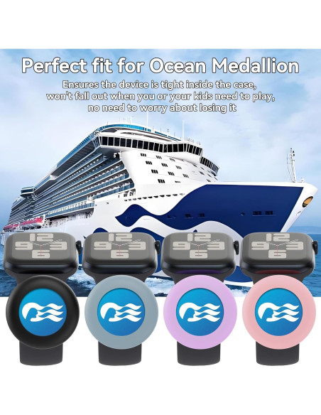 Adaptador Medallón Ocean SPOMOX Negro para Reloj y Airtag