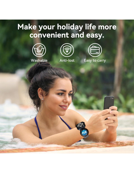 Adaptador Medallón Ocean SPOMOX Negro para Reloj y Airtag