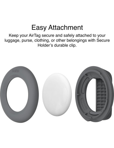 Funda Belkin para Apple AirTag con Clip Gris Oscuro