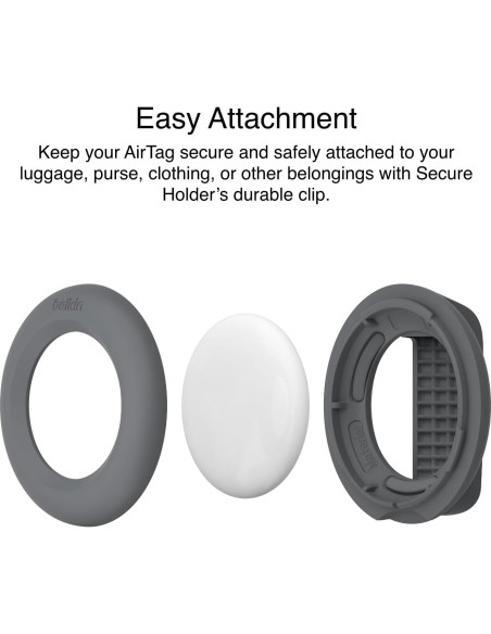 Funda Belkin para Apple AirTag con Clip Gris Oscuro