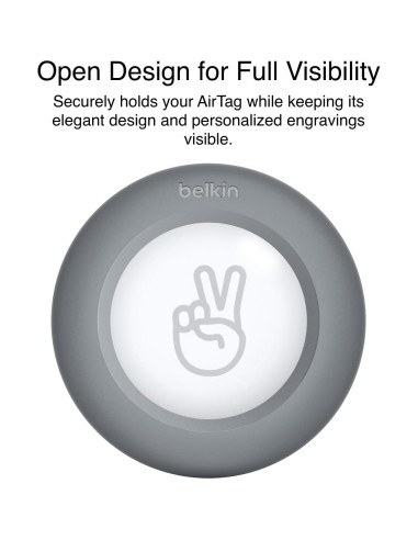 Funda Belkin para Apple AirTag con Clip Gris Oscuro
