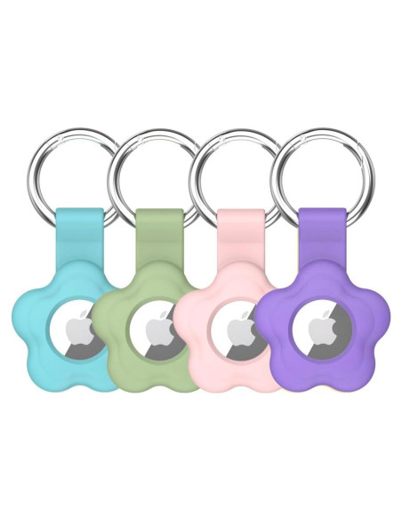 Estuche 4 Pack para AirTag Alsukeay Silicona Colores
