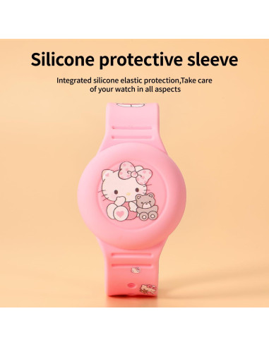 2 Pulseras Ajustables para AirTag Niños Silicona Impermeable