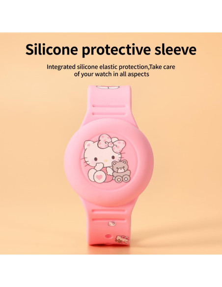 2 Pulseras Ajustables para AirTag Niños Silicona Impermeable