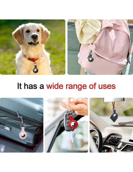 Estuche de llavero para AirTag Vsagier Negro 4 unidades