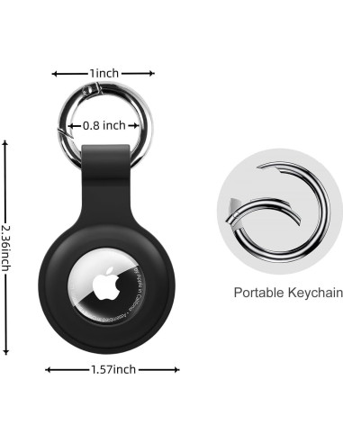 Estuche de llavero para AirTag Vsagier Negro 4 unidades