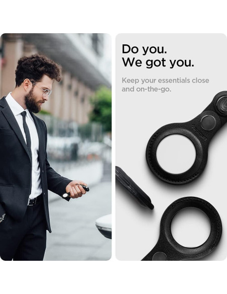 Funda Spigen para Apple AirTag con mosquetón - Negro