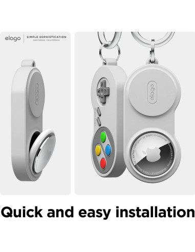 Funda Llavero elago W5 para Apple AirTags - Gris Claro