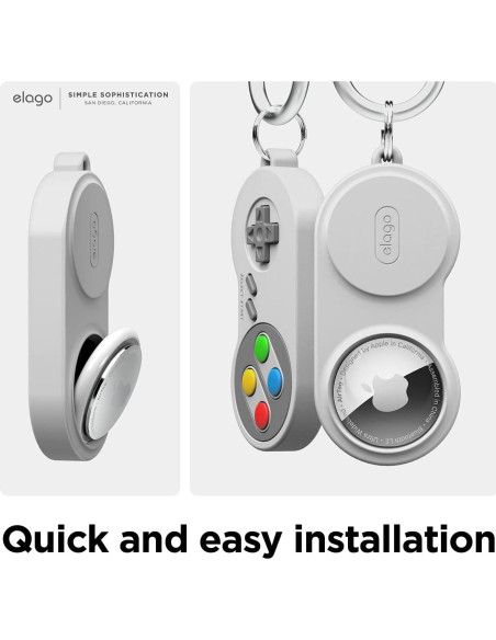 Funda Llavero elago W5 para Apple AirTags - Gris Claro