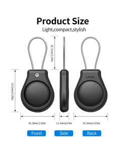 Paquete de 4 Fundas Impermeables Geyrut para Apple AirTag 2