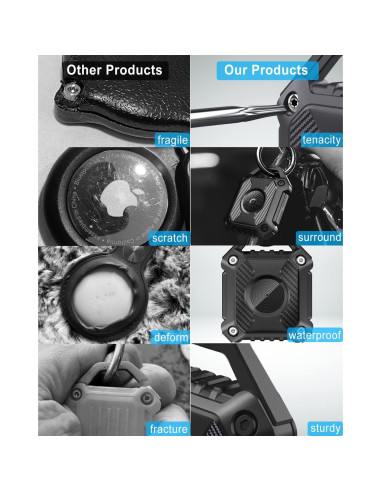 Funda Impermeable IP68 DEERLET para Airtag 2 Paquete