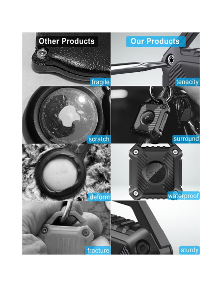 Funda Impermeable IP68 DEERLET para Airtag 2 Paquete