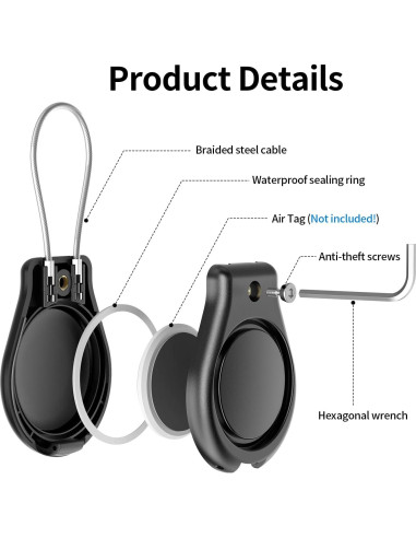 Paquete de 4 Fundas Impermeables Geyrut para Apple AirTag