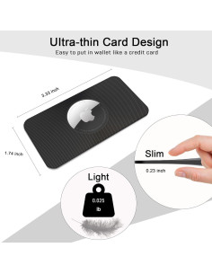 Soporte de billetera para AirTag SEVROK - 2 unidades negro 2