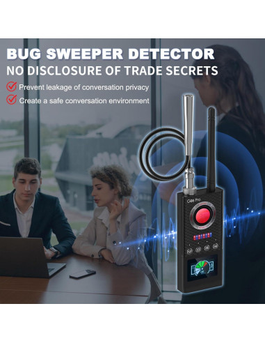 Detector de Cámara Oculta JAXTIN G66 Pro - Escaneo AI, LED