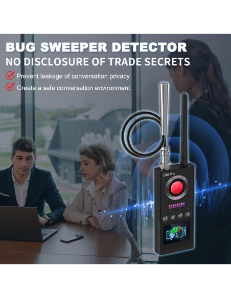 Detector de Cámara Oculta JAXTIN G66 Pro - Escaneo AI, LED