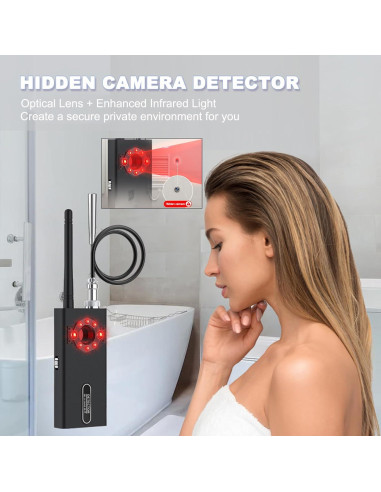 Detector de Cámara Oculta JAXTIN G66 Pro - Escaneo AI, LED