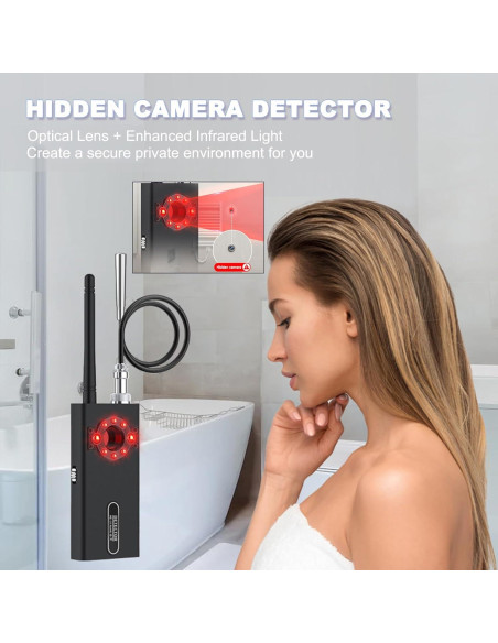 Detector de Cámara Oculta JAXTIN G66 Pro - Escaneo AI, LED