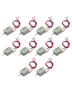 10 Motores DC Miniatura 130 1-6V con Cables de Cobre 10cm