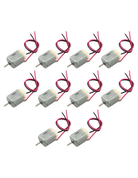 10 Motores DC Miniatura 130 1-6V con Cables de Cobre 10cm