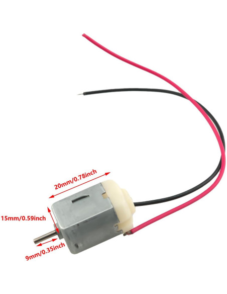 10 Motores DC Miniatura 130 1-6V con Cables de Cobre 10cm