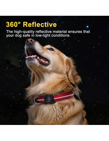 Collar para Perros AIRTAG LIOPARD Rosa S Impermeable IP68