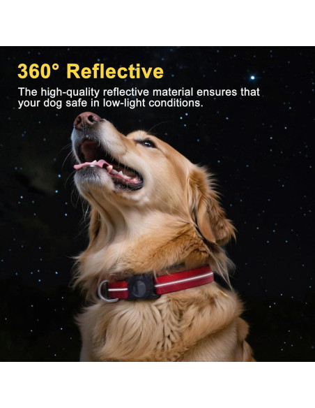 Collar para Perros AIRTAG LIOPARD Rosa S Impermeable IP68