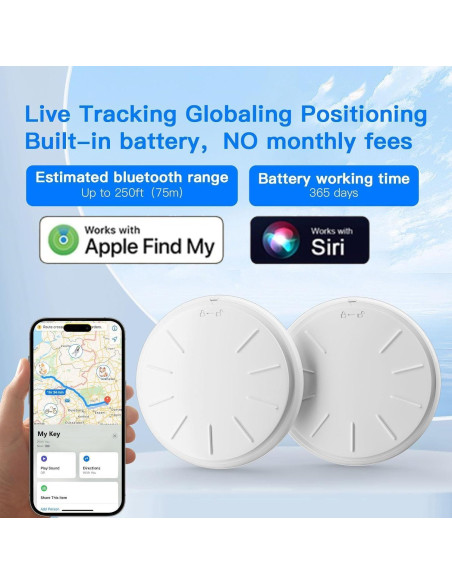 Etiquetas de Seguimiento HONGTOP - 3 PCS, Impermeables, Bluetooth