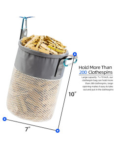 Bolsa Organizador para Pinzas de Ropa Genérico 25.4x20.3cm 2