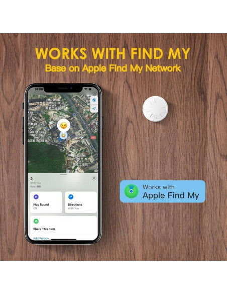 Etiquetas de Seguimiento HONGTOP - 3 PCS, Impermeables, Bluetooth