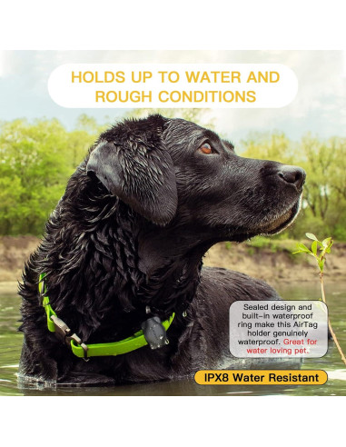 Soporte para Apple AirTag con Collar Ajustable para Mascotas