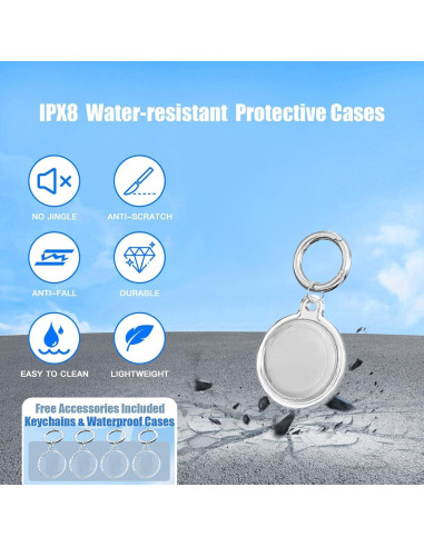 Etiquetas de Seguimiento HONGTOP - 3 PCS, Impermeables, Bluetooth