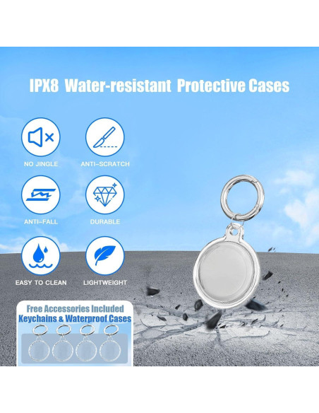 Etiquetas de Seguimiento HONGTOP - 3 PCS, Impermeables, Bluetooth