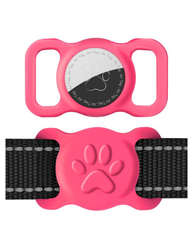 Soporte de Collar para Airtag Dynmeow Rosa Mediano