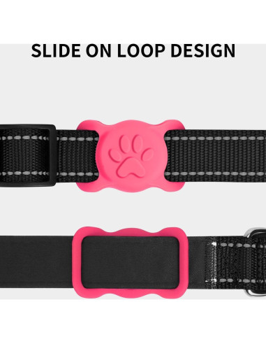 Soporte de Collar para Airtag Dynmeow Rosa Mediano